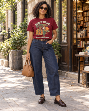 DC930661-92F8-46EB-8436-B10A3D8F445B Raised by a Village Organic Unisex T-Shirt