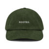 Rooted. Minimalist Embroidered Corduroy Cap