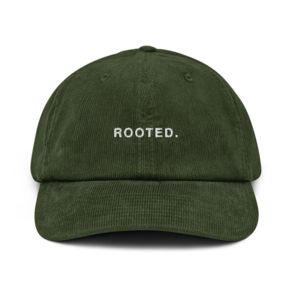Rooted. Minimalist Embroidered Corduroy Cap