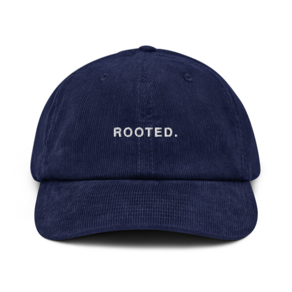 Rooted. Minimalist Embroidered Corduroy Cap