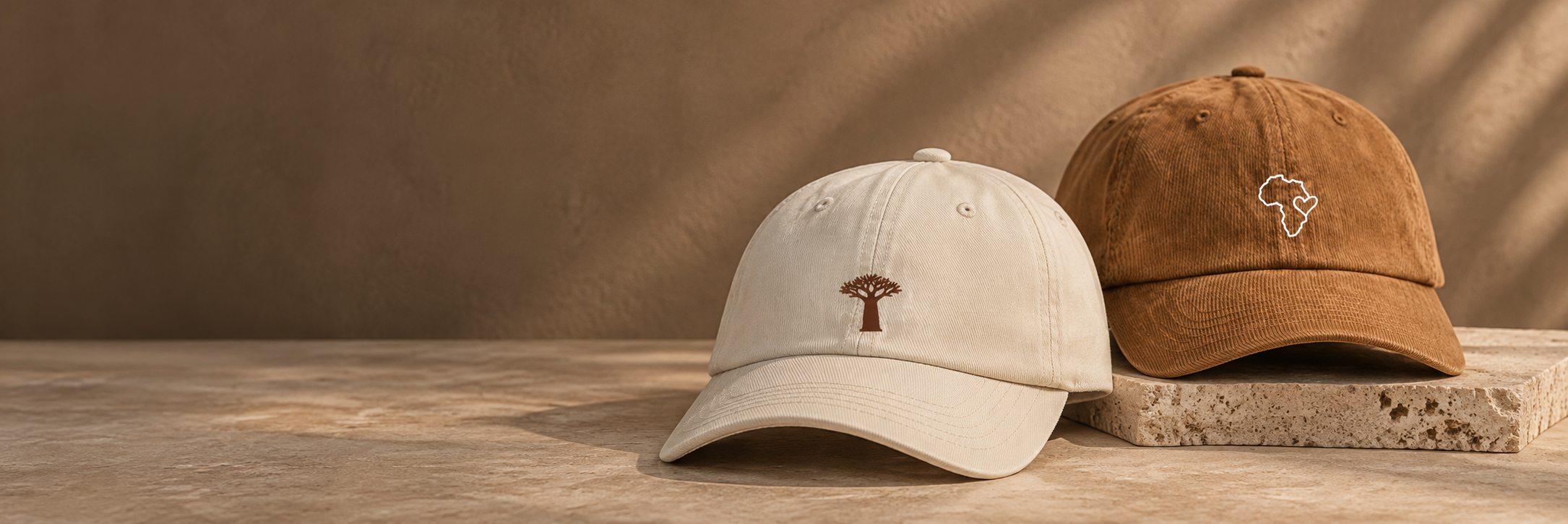 20F74BF5-9E22-4DA3-BF16-FDD279C772CF Africa in My Heart Embroidered Corduroy Cap