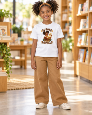 B66BEE02-3C38-48E8-8F4C-8A2C99FD1E8F Future Storyteller African Heritage Kids T-Shirt