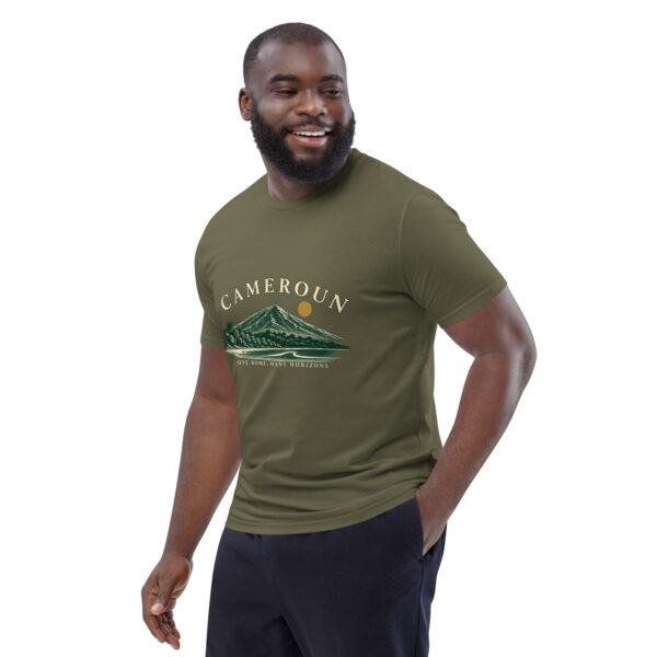 unisex-organic-cotton-creator-2.0-t-shirt-khaki-left-front-6ac767a90705e.jpg Cameroun Mount Fako Heritage T-Shirt – One Home, Many Stories