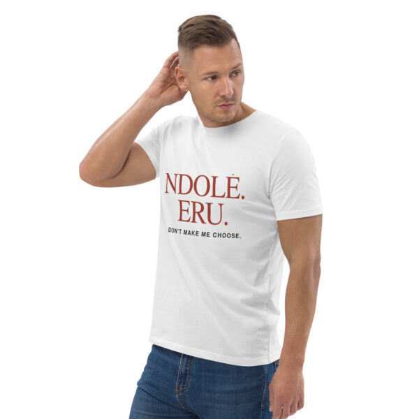 unisex-organic-cotton-creator-2.0-t-shirt-white-left-front-6ac76a29c7b8e.jpg Ndolé or Eru? Don’t Make Me Choose Cameroon Food T-Shirt